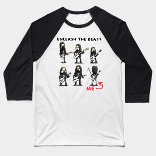 Rock 'n' Roll Showdown: Unleash the Beast Baseball T-Shirt